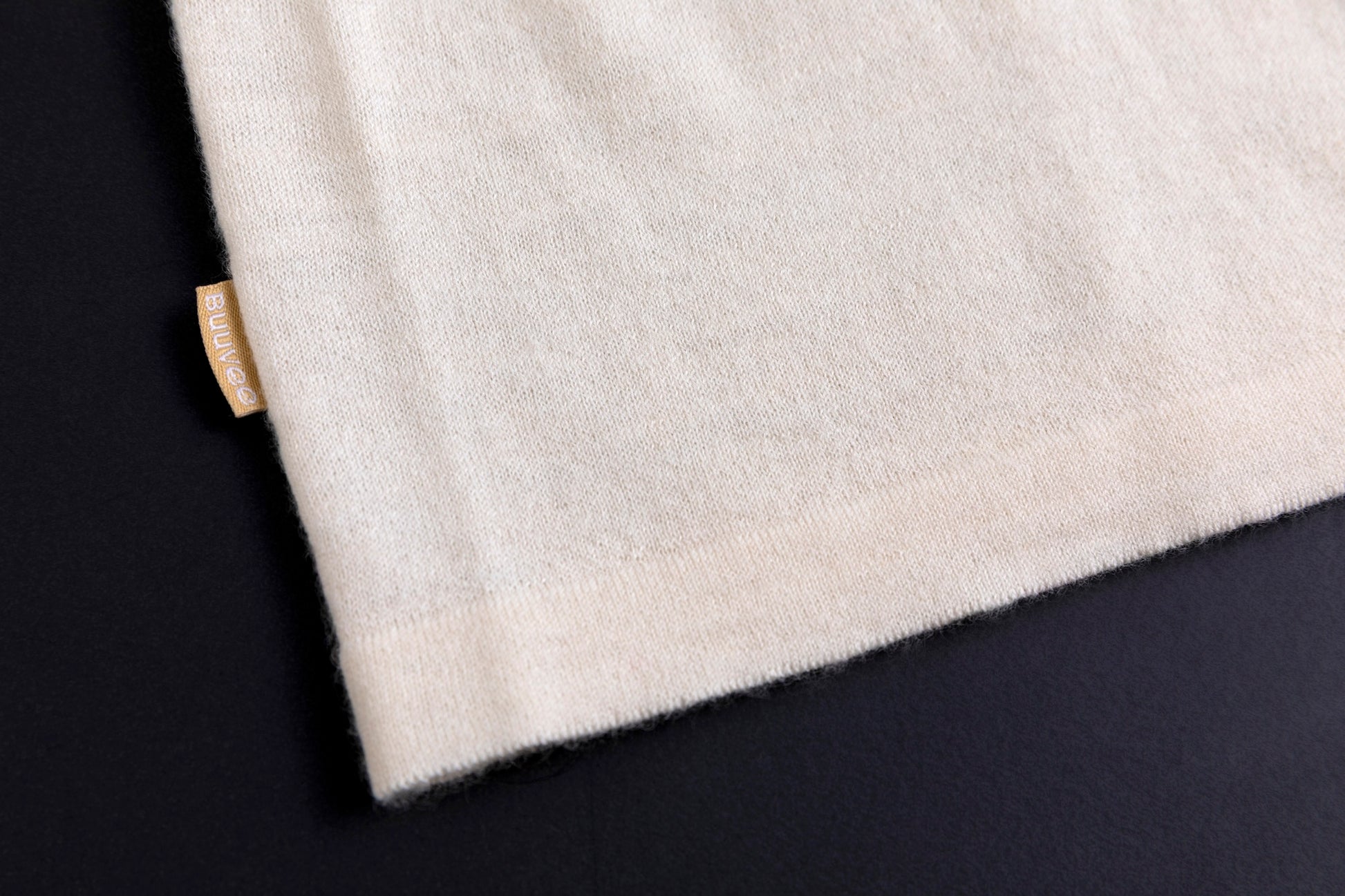 Cashmere V-neck T-shirt / White (01)