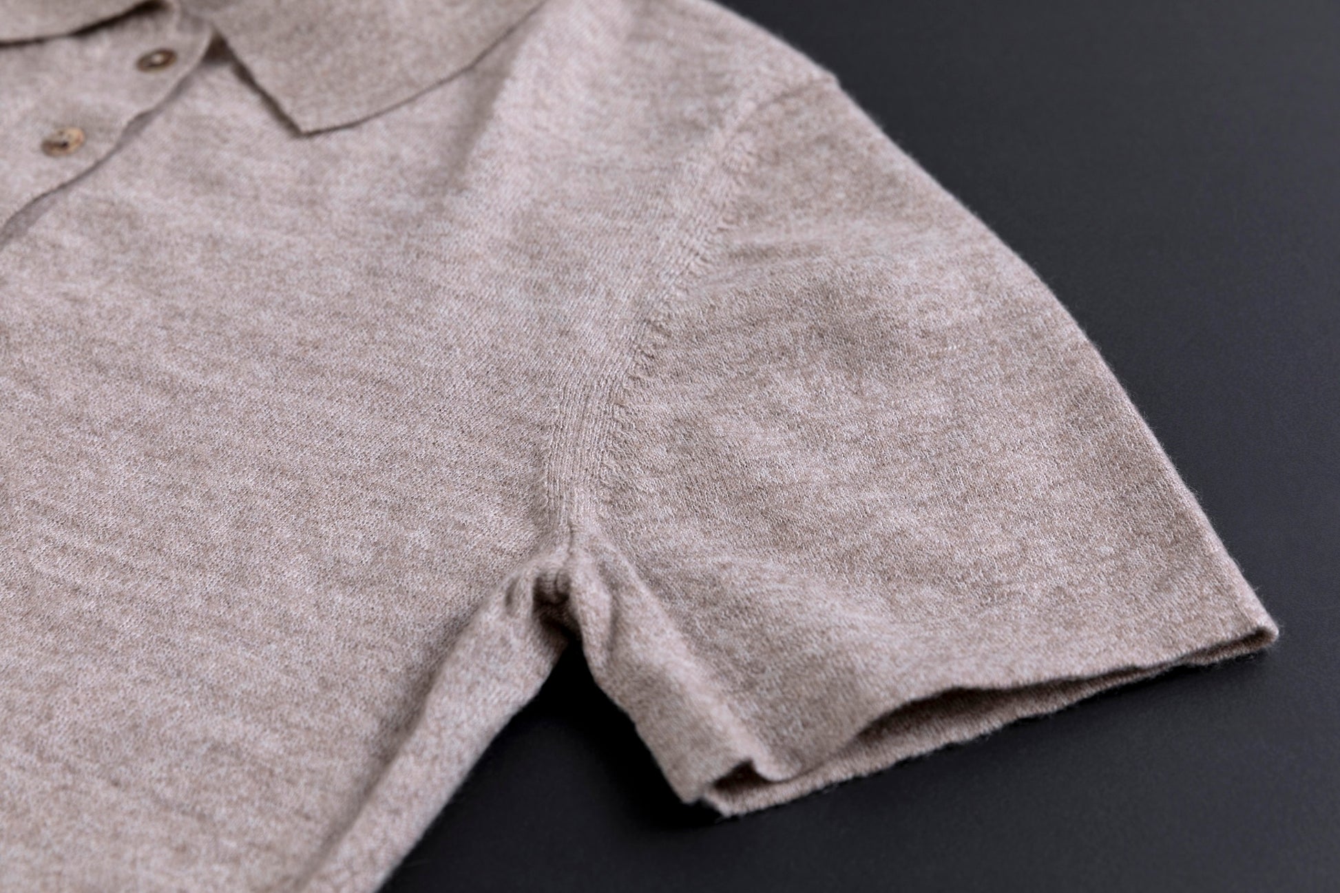 Cashmere V-neck T-shirt / White (01)