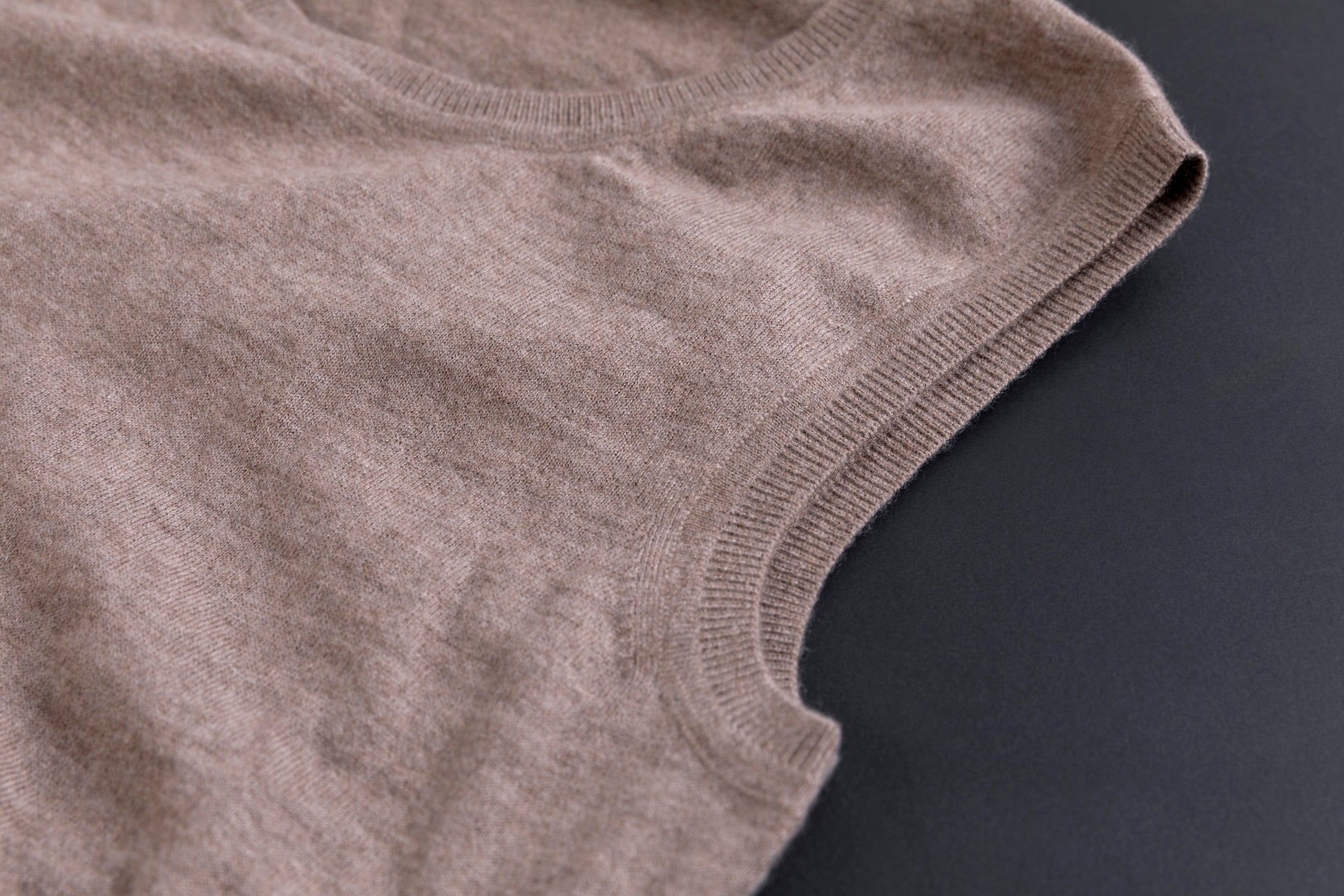 Cashmere V-neck T-shirt / White (01)