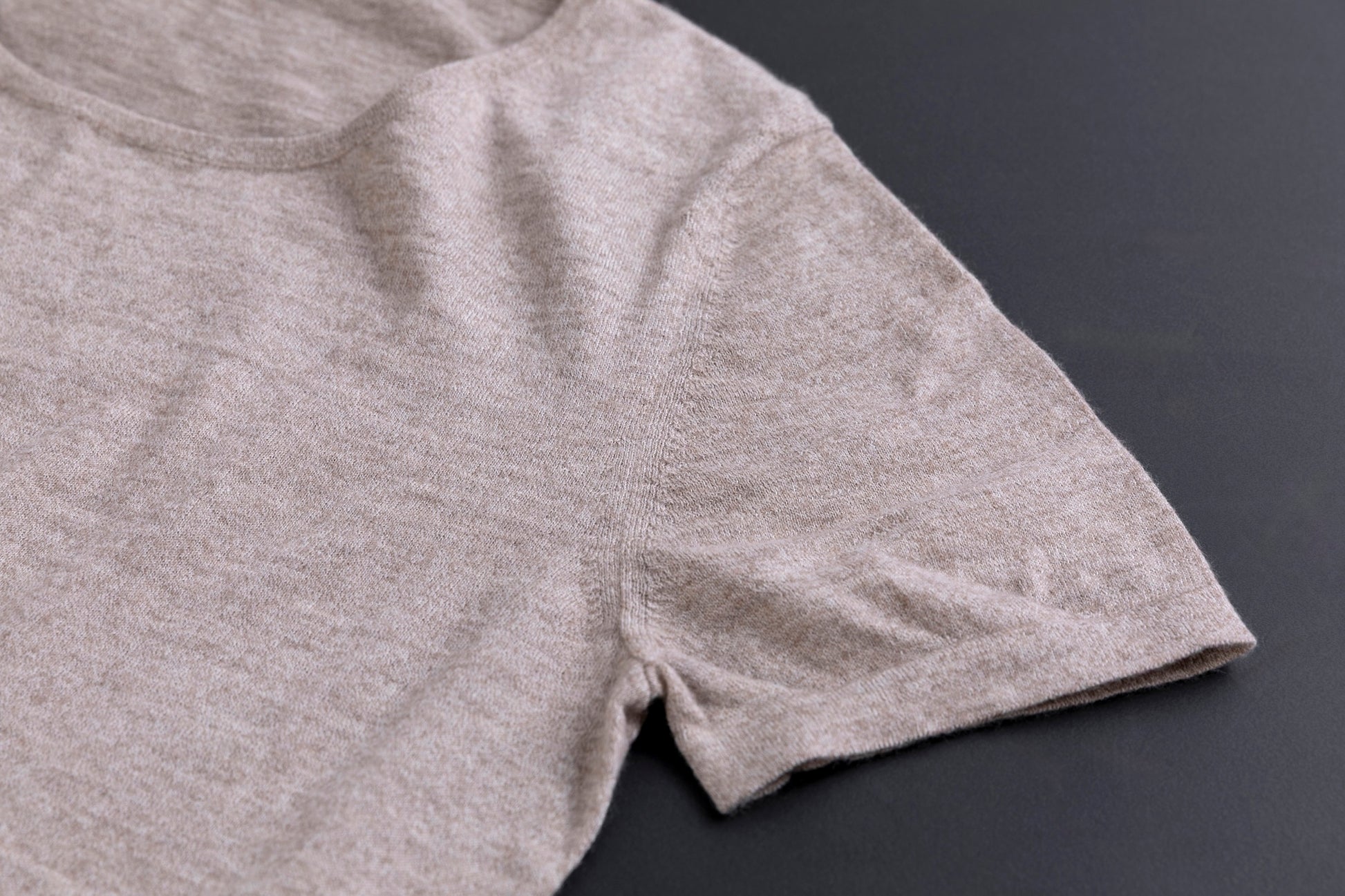 Cashmere V-neck T-shirt / White (01)