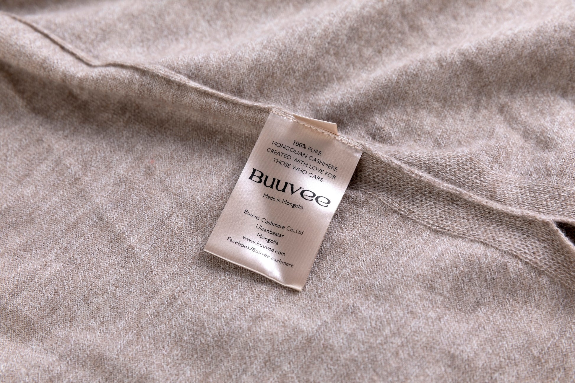 Cashmere V-neck T-shirt / White (01)