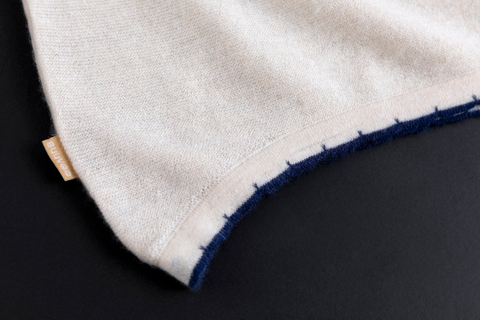 Cashmere V-neck T-shirt / White (01)