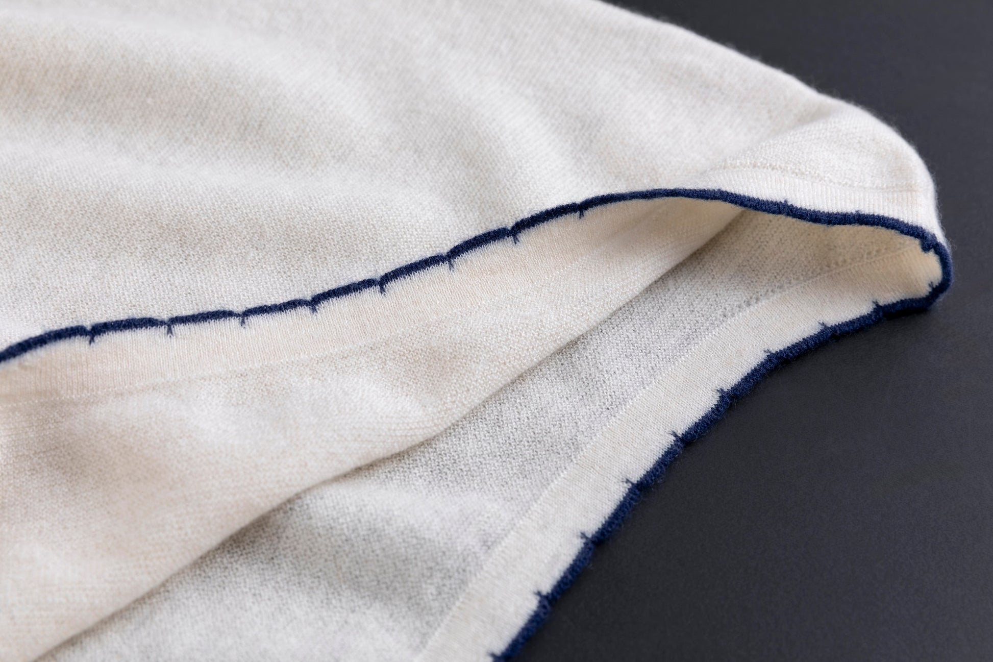 Cashmere V-neck T-shirt / White (01)