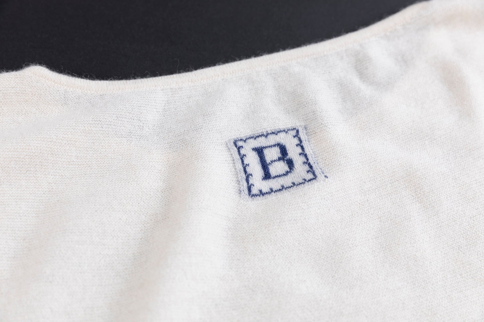 Cashmere V-neck T-shirt / White (01)