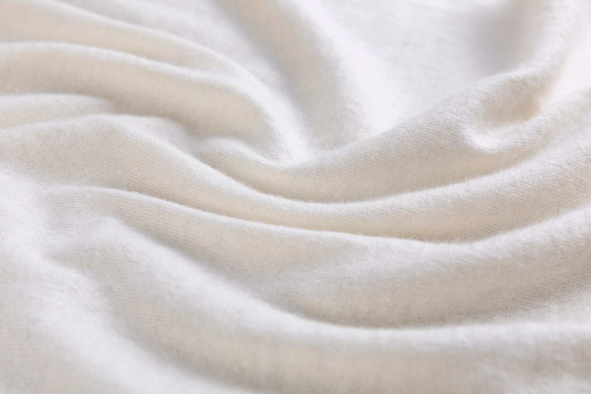 Cashmere V-neck T-shirt / White (01)