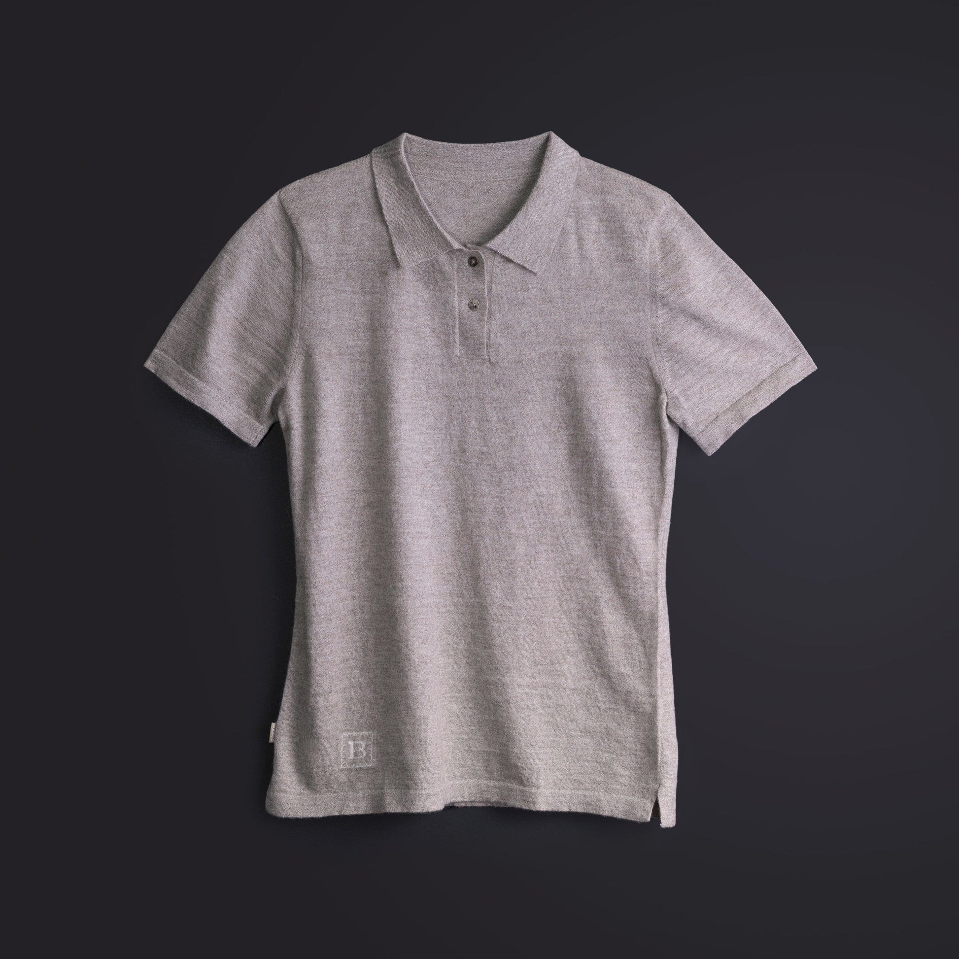 Cashmere V-neck T-shirt / White (01)