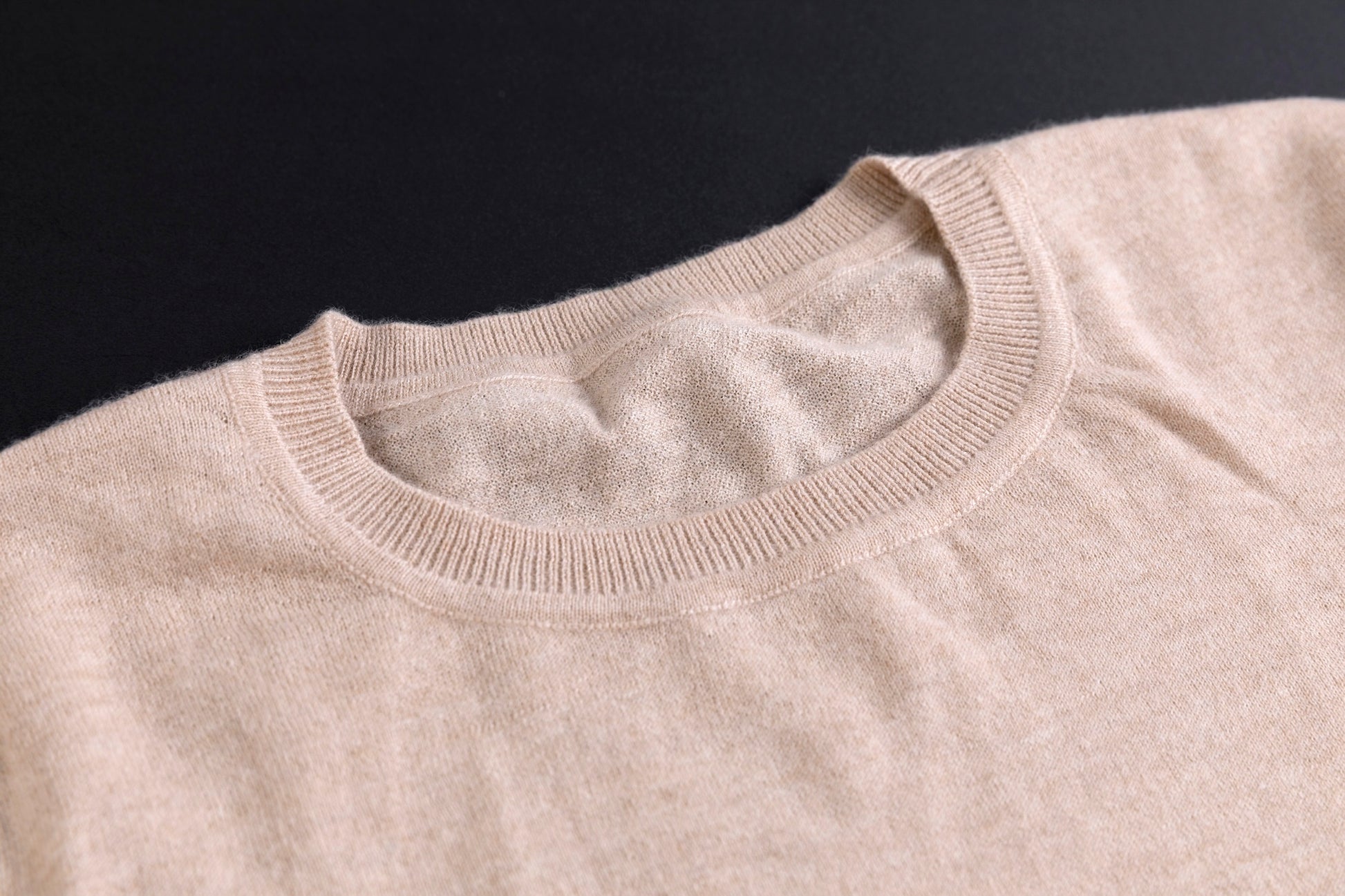 カシミヤ フィット Tシャツ / ベージュ