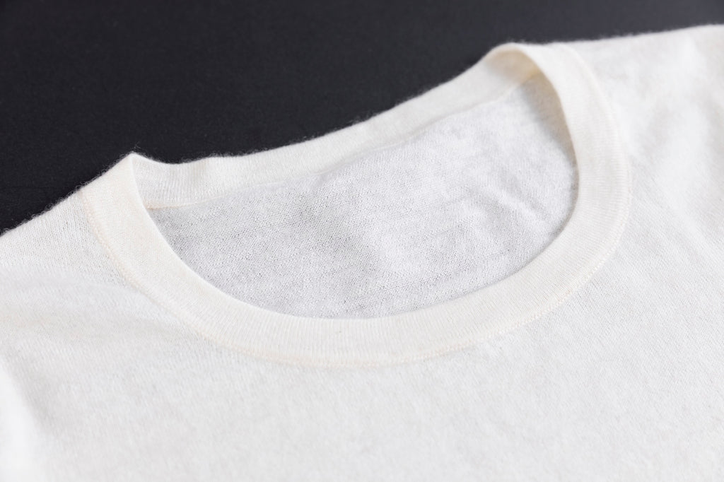 カシミヤ フィット Tシャツ / ホワイト