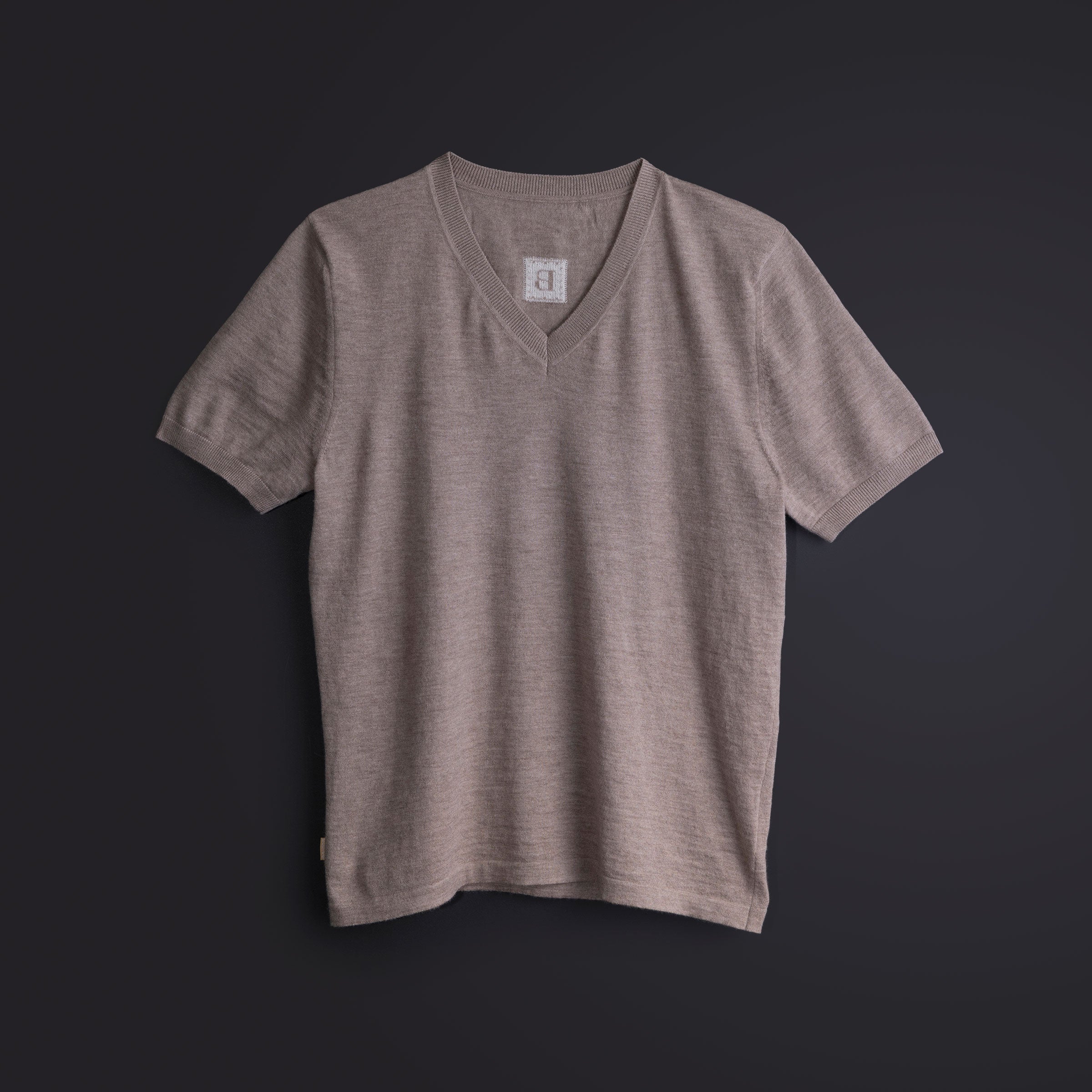 カシミヤ Vネック Tシャツ / ライトブラウン – Buuvee Japan Store