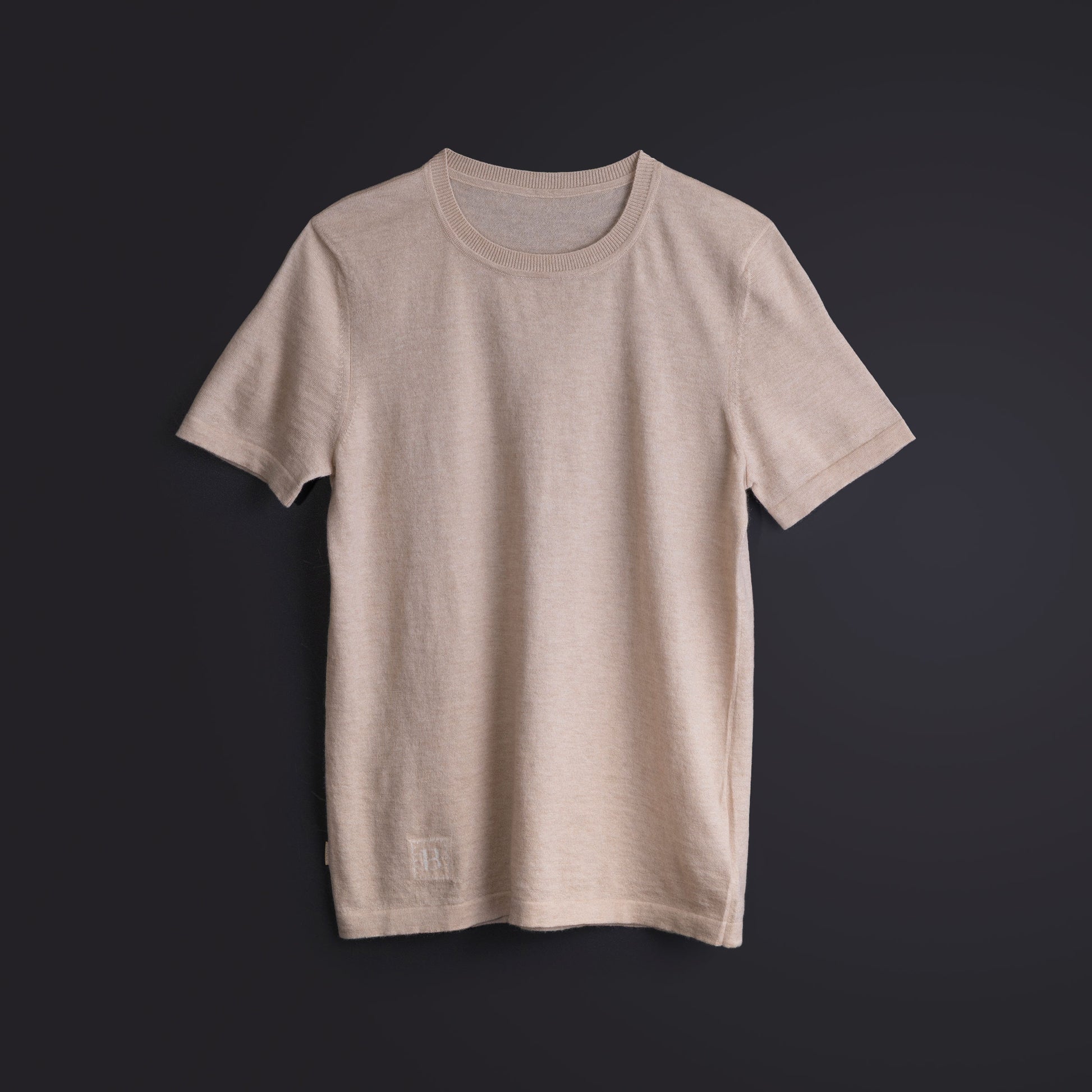 カシミヤ フィット Tシャツ / ベージュ