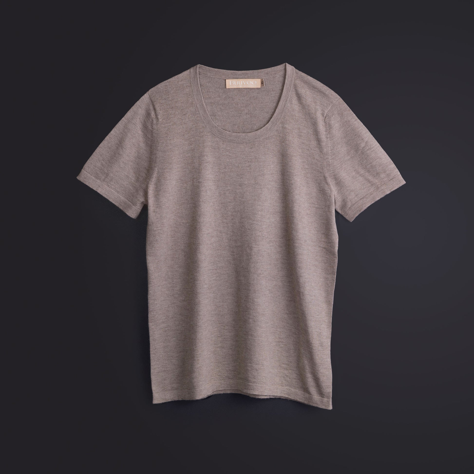 カシミヤ ベーシックTシャツ / ブラウン