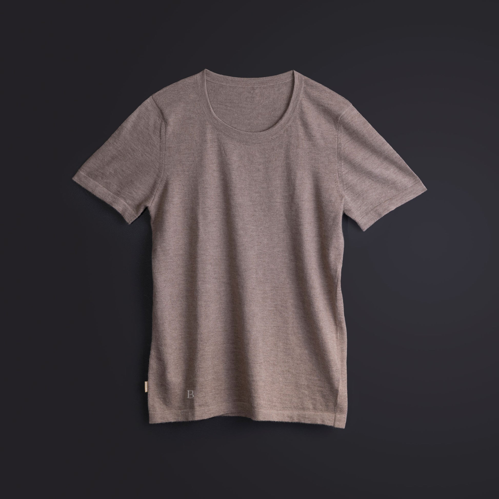 カシミヤ フィット Tシャツ / ブラウン